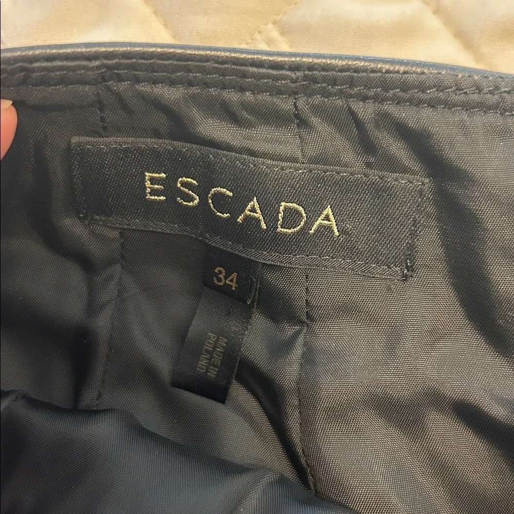 ESCADA 100% Lamb Nappa Leather Skirt – Size 34 (Approx. US 2/4) - Picture 5 of 7